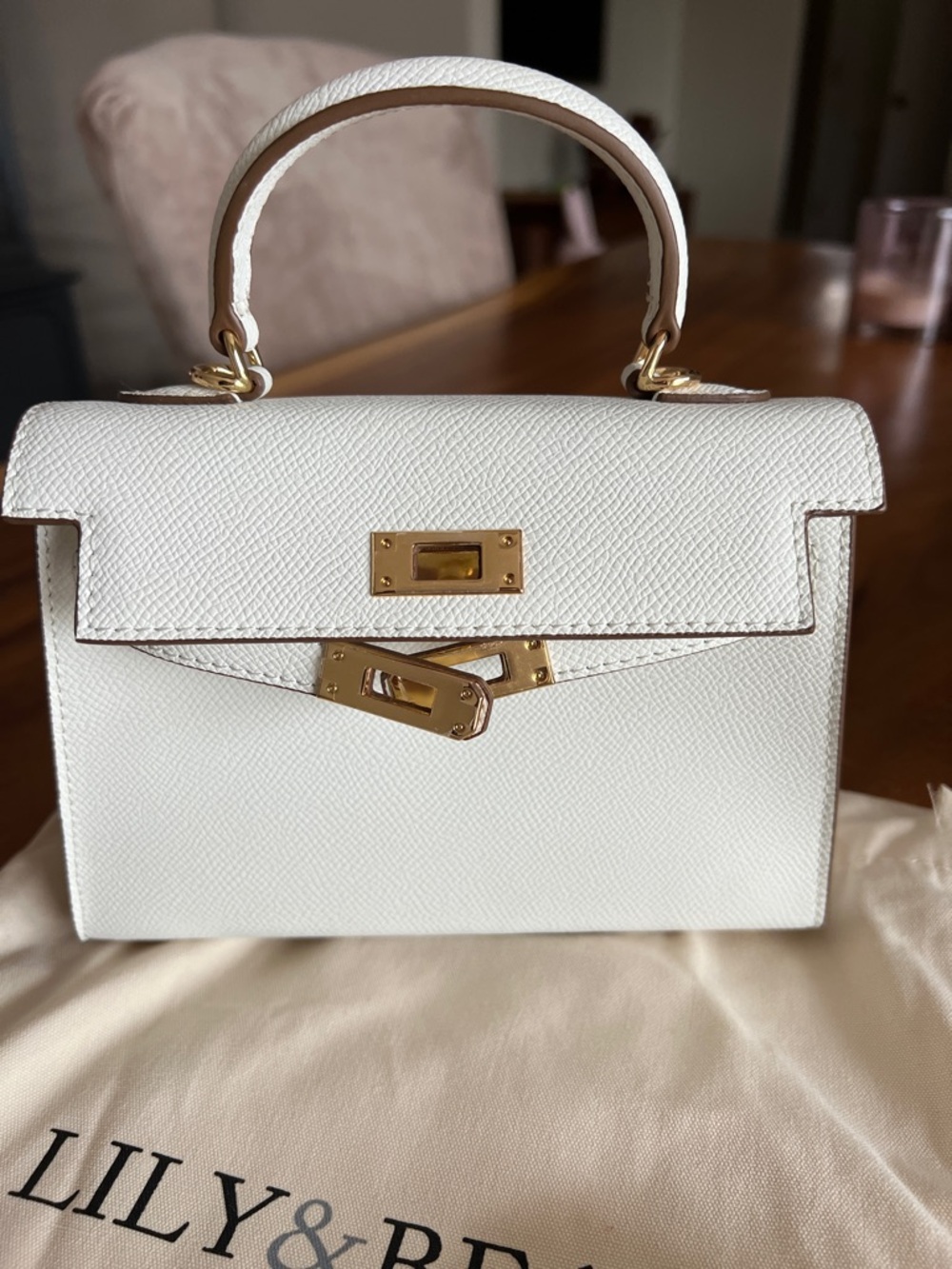 Lily and Bean Hettie Top-Handle Bag with Gold Hardware